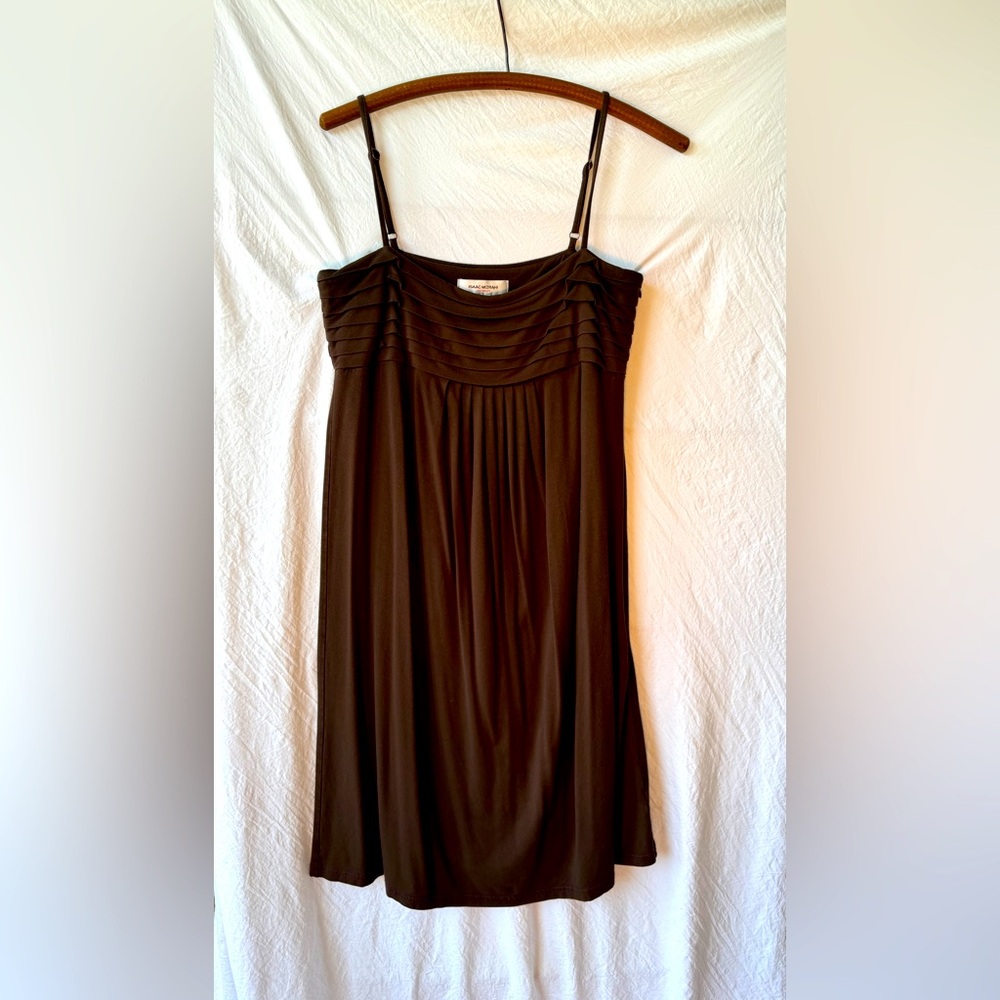 Isaac Mizrahi, size 8, dark brown knee length dress